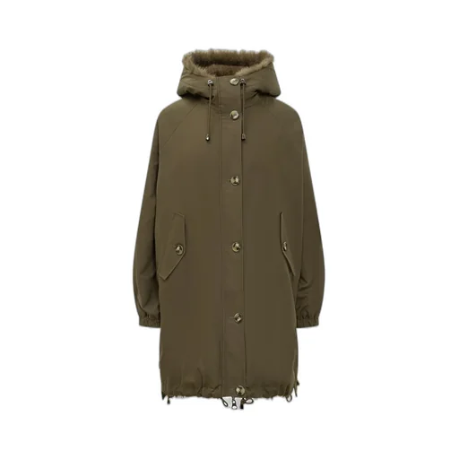 Parka With Hood And Fur Trim