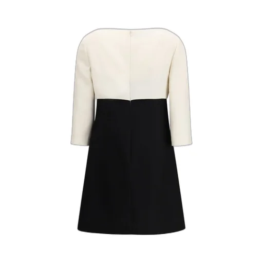 Colorblock Dress With Bow Detail