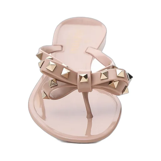 Studded Bow Flip-Flops