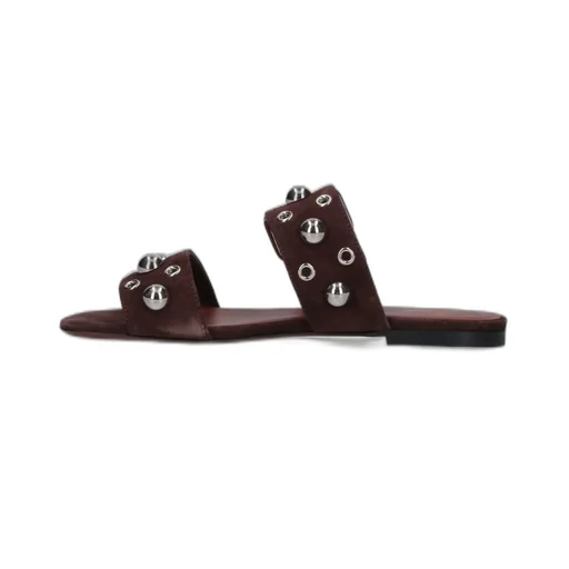 Studded Double Strap Slides