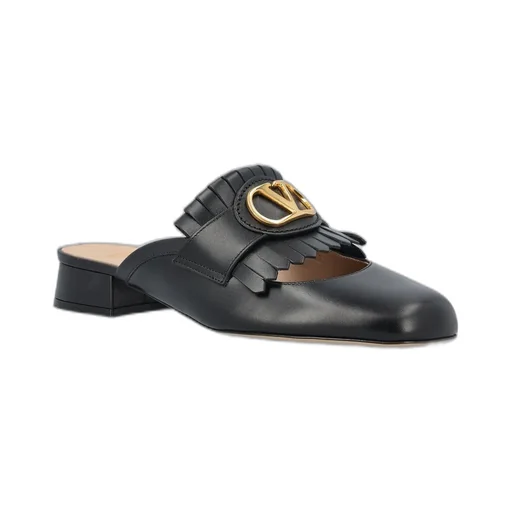 Mules With Fringes And Gg Marmont