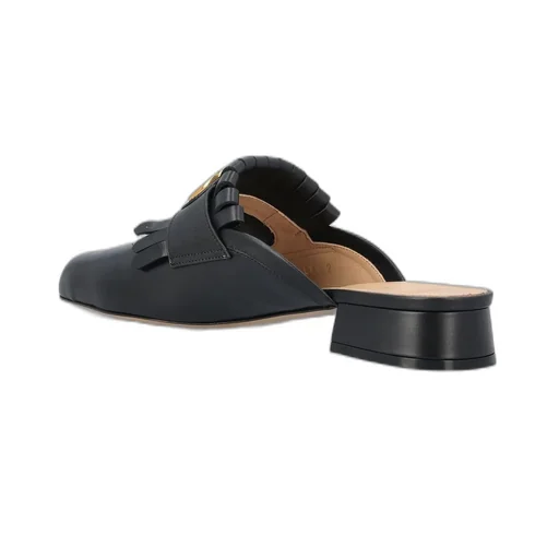 Mules With Fringes And Gg Marmont