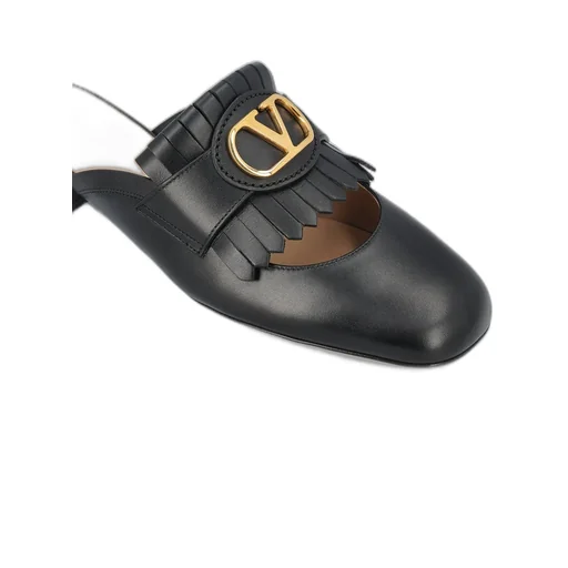 Mules With Fringes And Gg Marmont