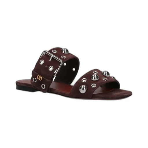Studded Double Strap Slides