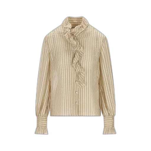 Ruffled Striped Blouse