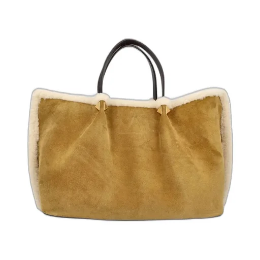 Vltn Shearling Tote Bag