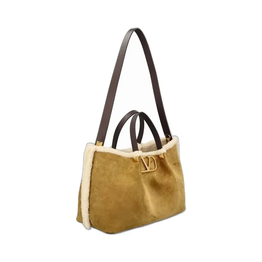 Vltn Shearling Tote Bag