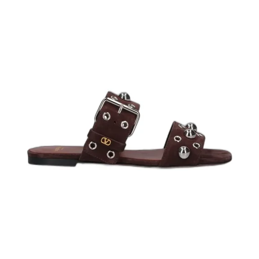 Studded Double Strap Slides