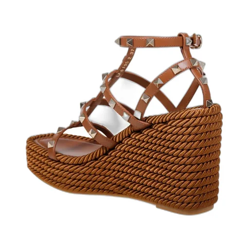 Studded Platform Wedge Sandals