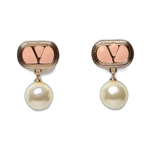 Valentino Garavani Vlogo Signature Earrings With Pearl