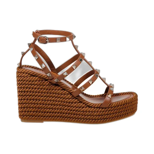 Studded Platform Wedge Sandals