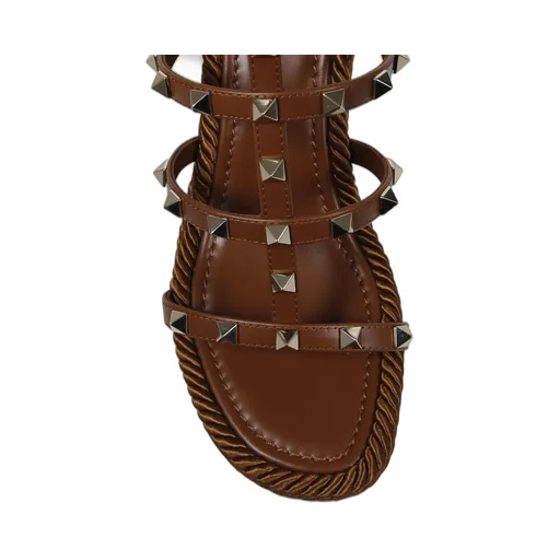 Studded Platform Wedge Sandals