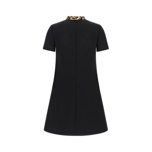 A-Line Dress With Bow Collar