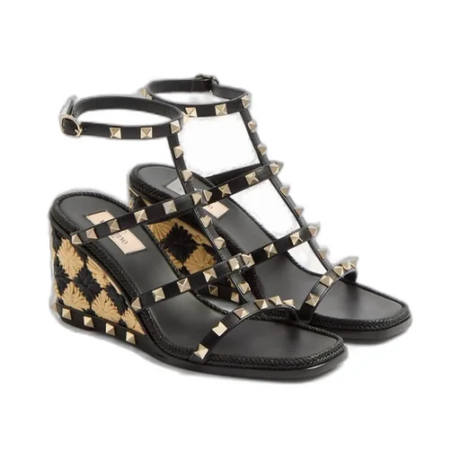 Studded Wedge Sandals
