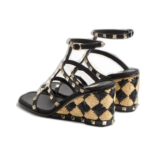 Studded Wedge Sandals