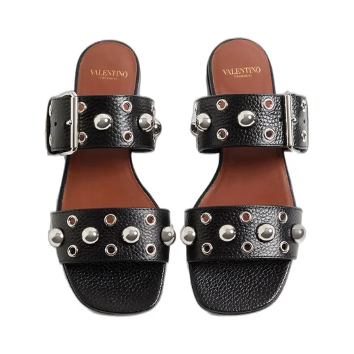 Studded Leather Slides