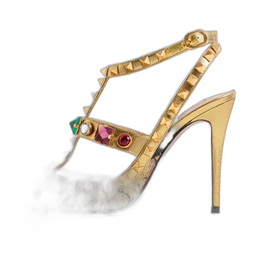 Rockstud Embellished Slingback Pumps