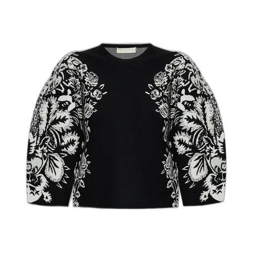 Sweater With Floral Embroidery