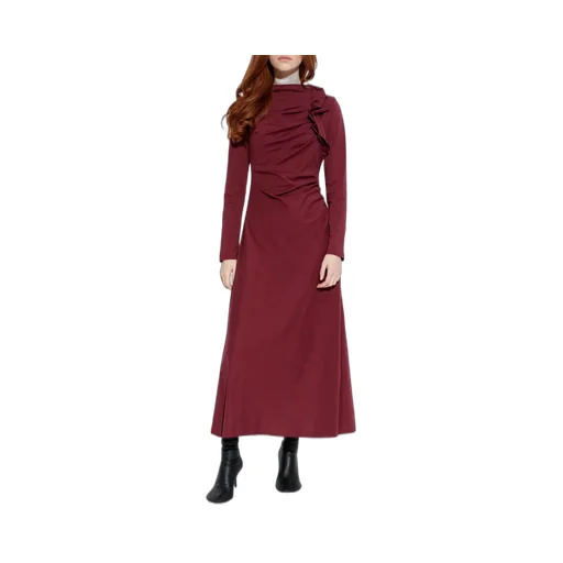 Ruched Neck Maxi Dress