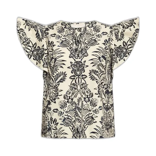 Ruffled Floral Print Top