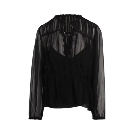 Sheer Ruffle Blouse