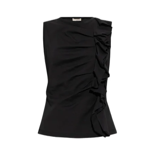 Sleeveless Top With Ruffles
