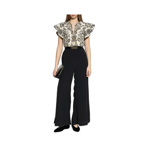 Ruffled Floral Print Top