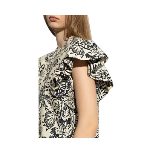 Ruffled Floral Print Top
