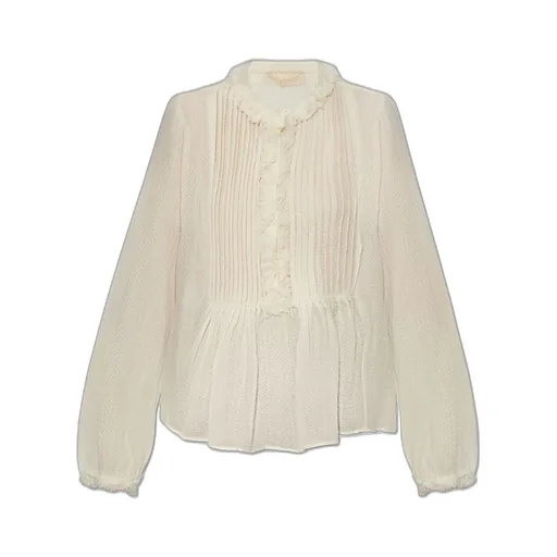 Ruffle Trim Blouse
