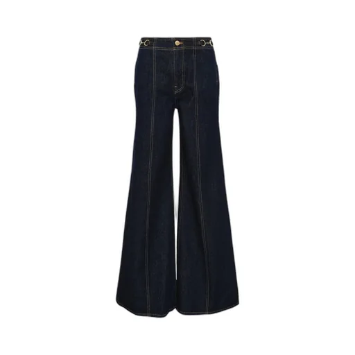 Wide-Leg Denim Jeans