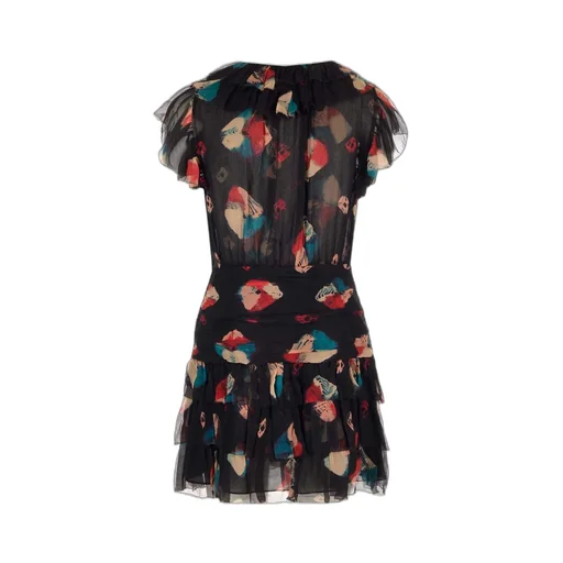 Ruffled Print Mini Dress