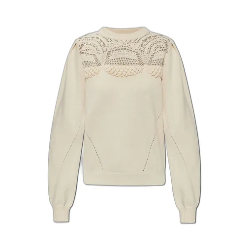 Knit Sweater With Crochet Detail