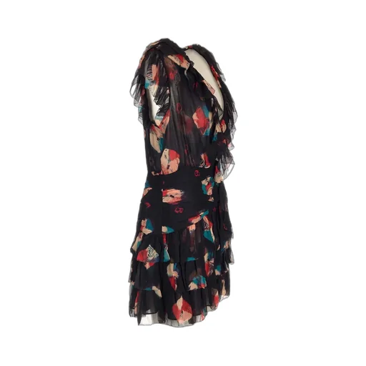 Ruffled Print Mini Dress