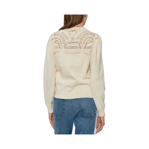 Knit Sweater With Crochet Detail