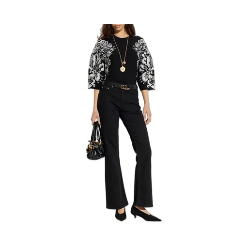 Sweater With Floral Embroidery