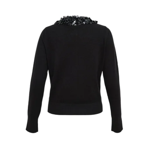 Cardigan With Embellished Collar