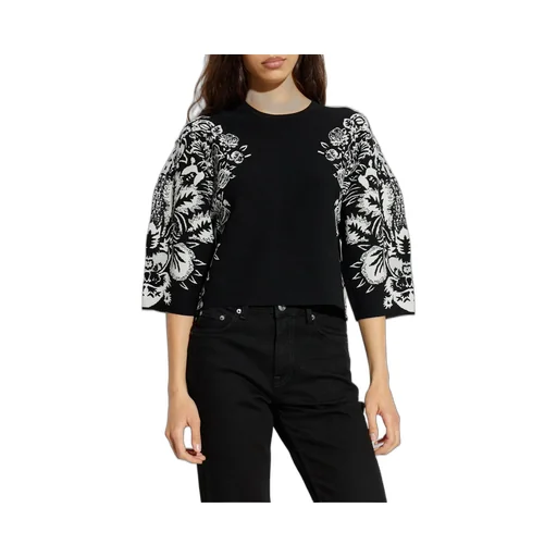 Sweater With Floral Embroidery