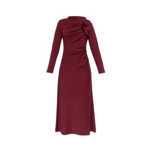 Ruched Neck Maxi Dress