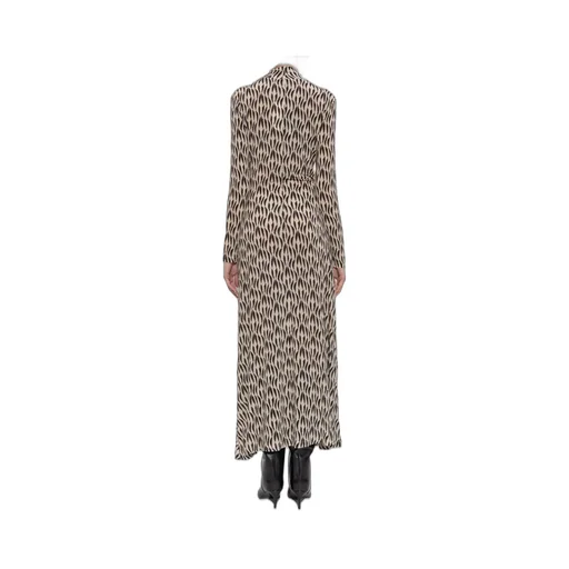 Ruched Zebra Print Maxi Dress