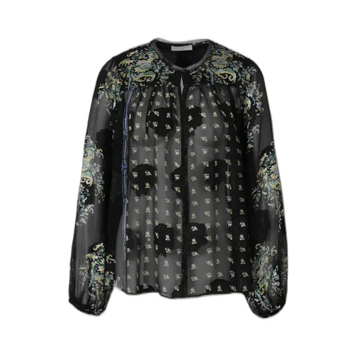 Printed Sheer Blouse