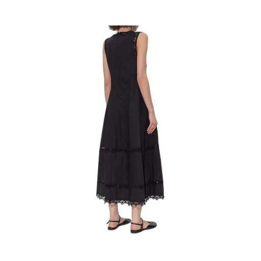 Midi Dress With Lace Trim