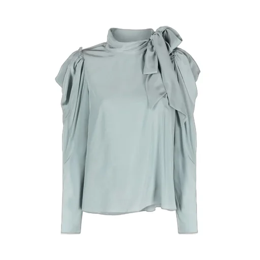 Long Sleeve Bow Neck Blouse