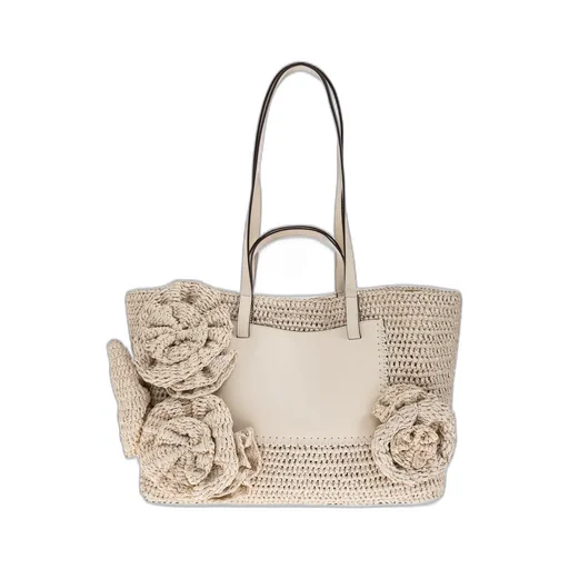 Tote Bag With Floral AppliquÉS