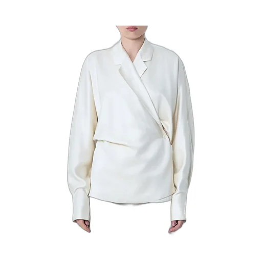 Asymmetric Wrap Blouse