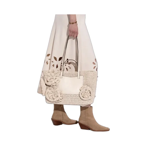 Tote Bag With Floral AppliquÉS