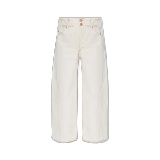 Wide-Leg Cropped Jeans