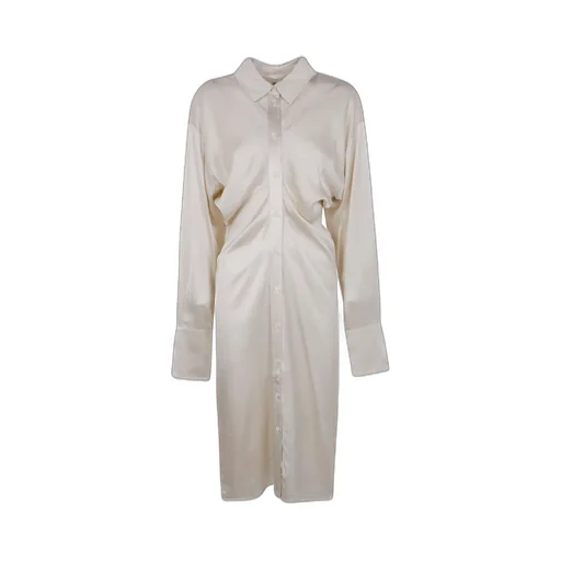 Satin Shirt Dress