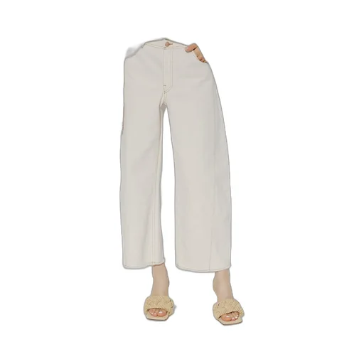 Wide-Leg Cropped Jeans