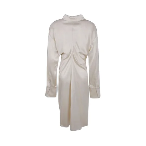 Satin Shirt Dress