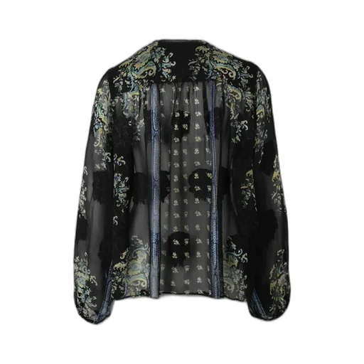 Printed Sheer Blouse